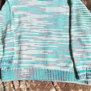 Talbots Aqua and Lavender Women's Sweater